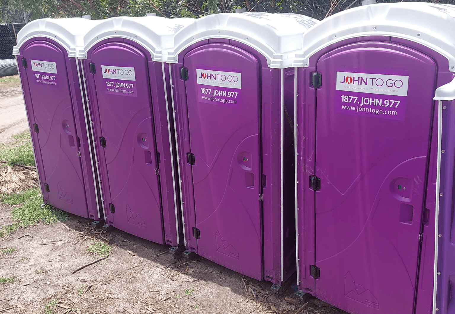 Remote location porta potties