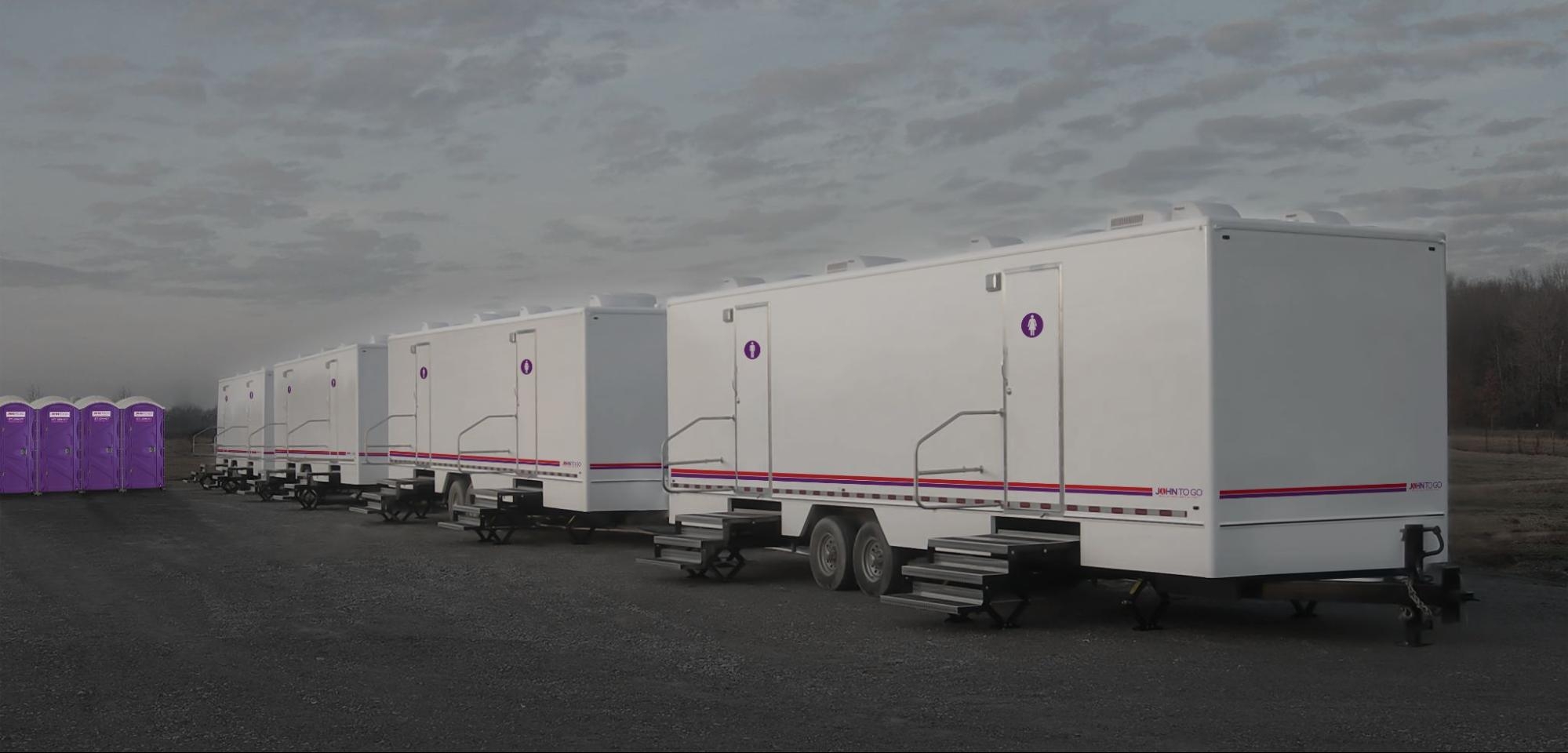 luxury trailers and porta potties for film sets
