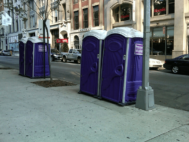 portable toilets for curb installations