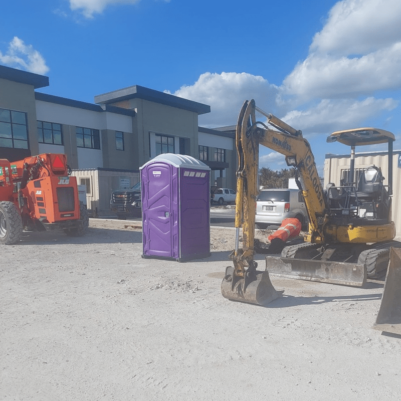 portable toilets for road repair emergencies