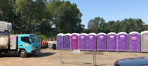 Row of units for porta potty rental Southampton